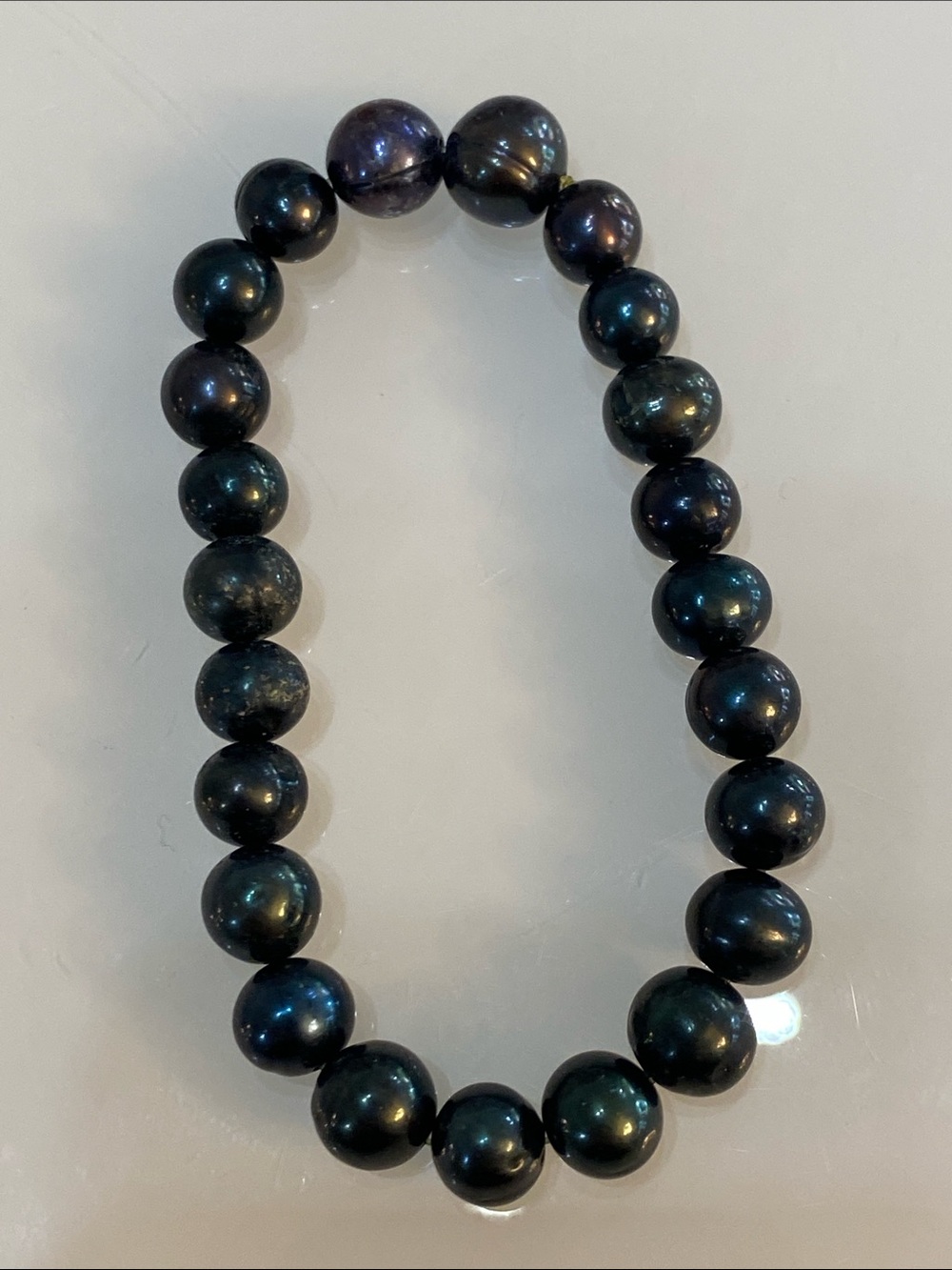 Black GENUINE Pearl Stretch Bracelet